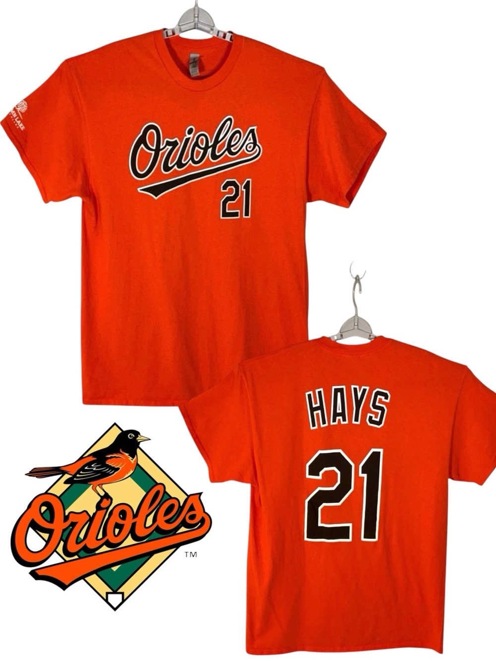 Baltimore Oriels Austin Hays 21 T Shirt 100% Cotton Short Sleeve Unisex Mens XL